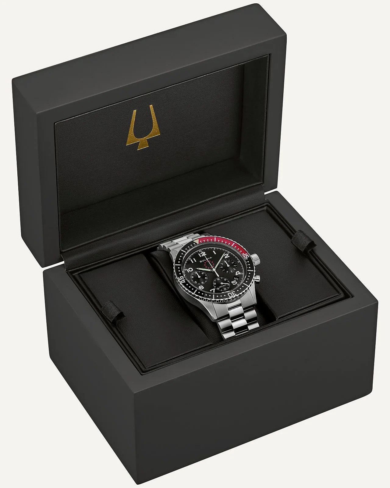a Bulova watch in its decorative box