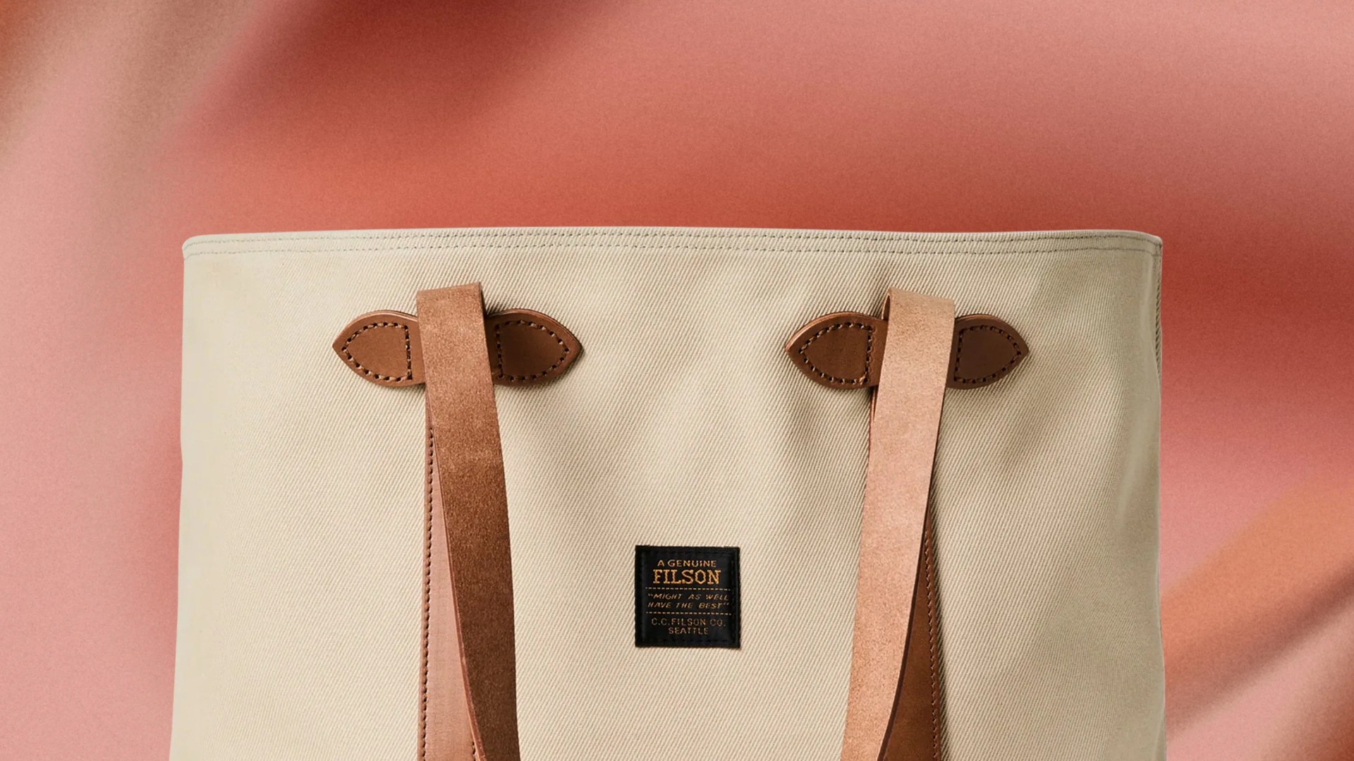 white filson bag