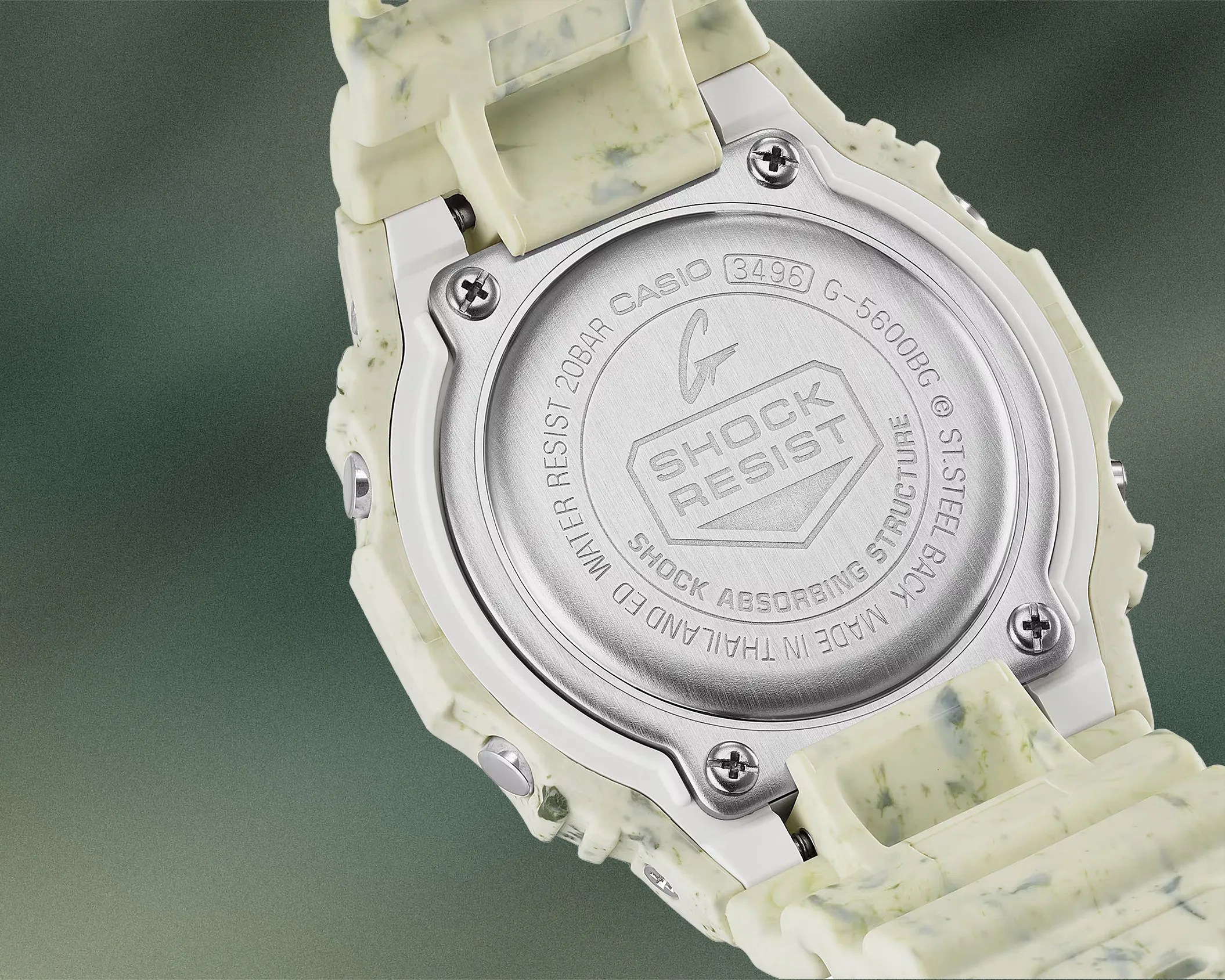 the back of a casio watch case