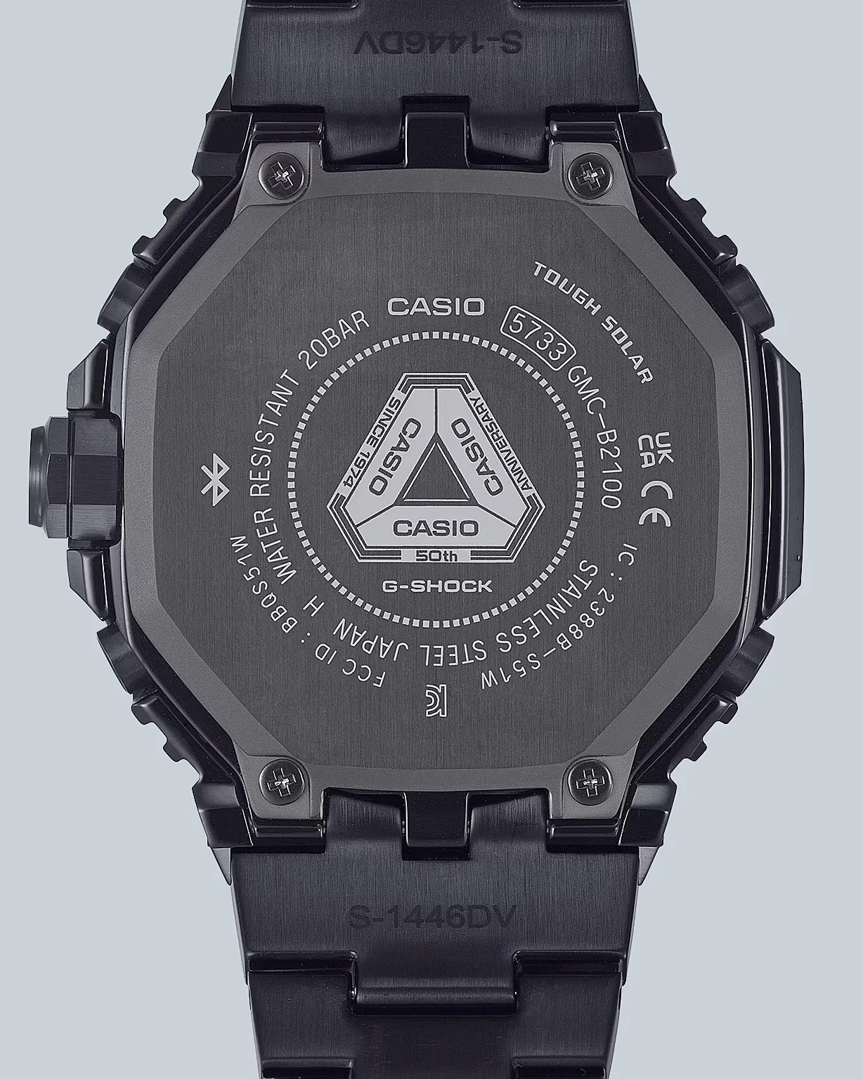 the case back of a casio watch