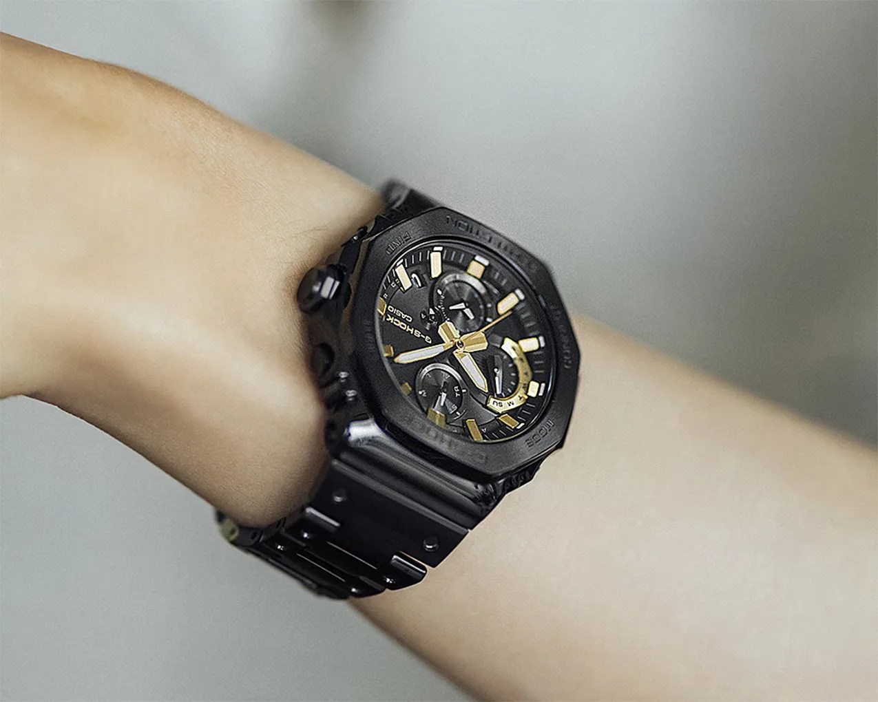 a g-shock watch on a man's wrist