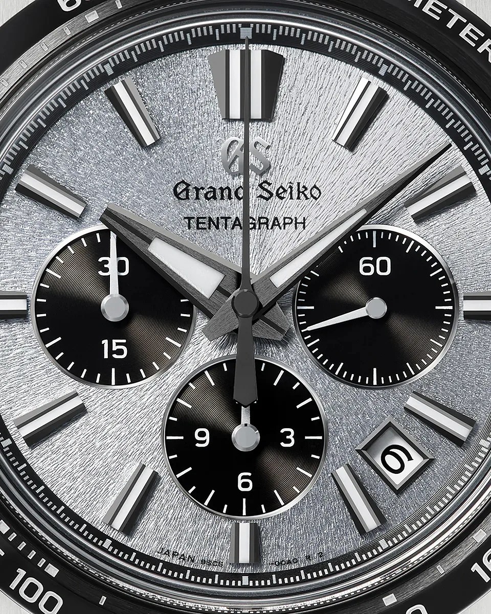 the dial of a Grand Seiko chronograph