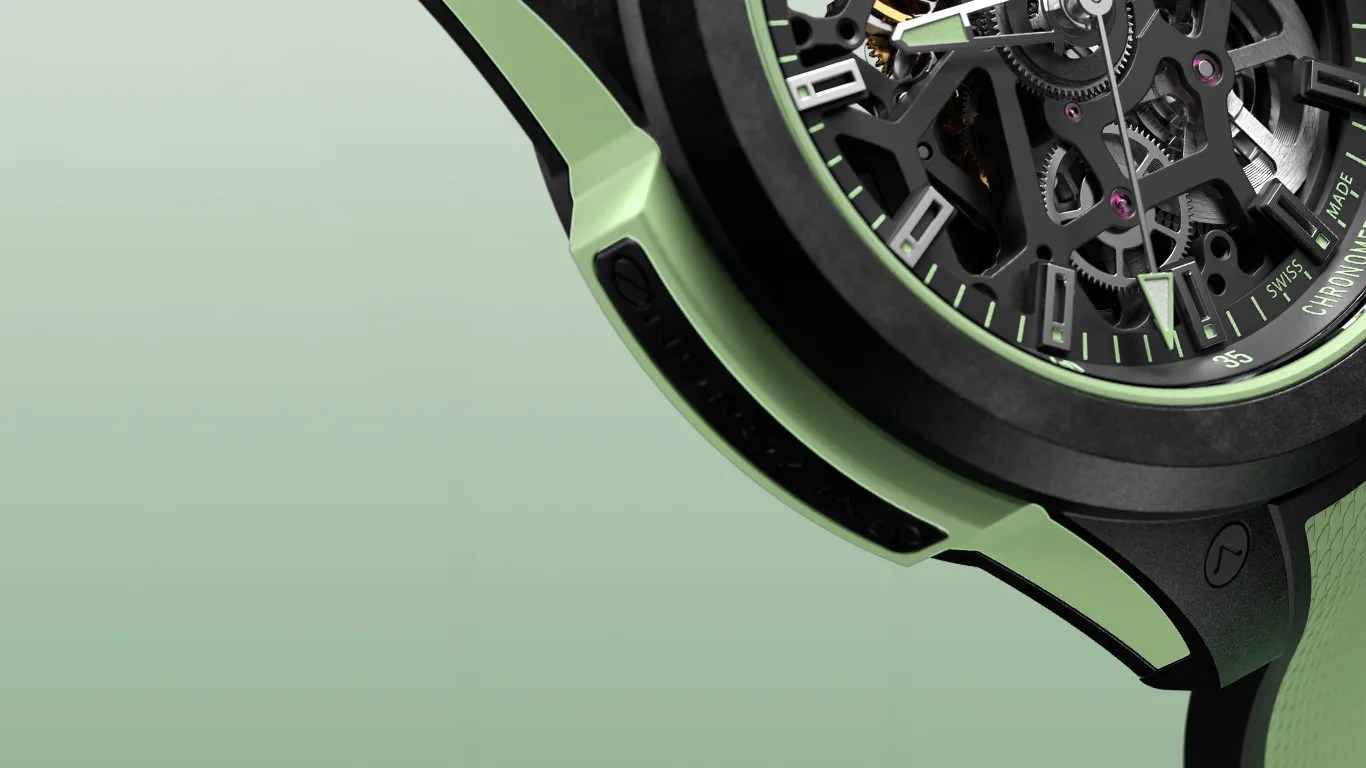 a closeup of a norqain watch