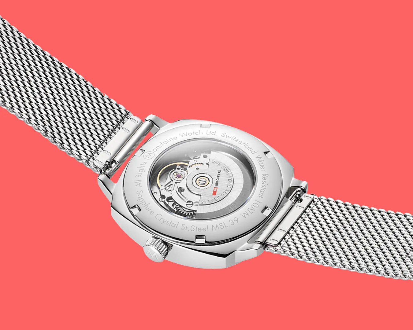 a Mondaine watch with a steel case