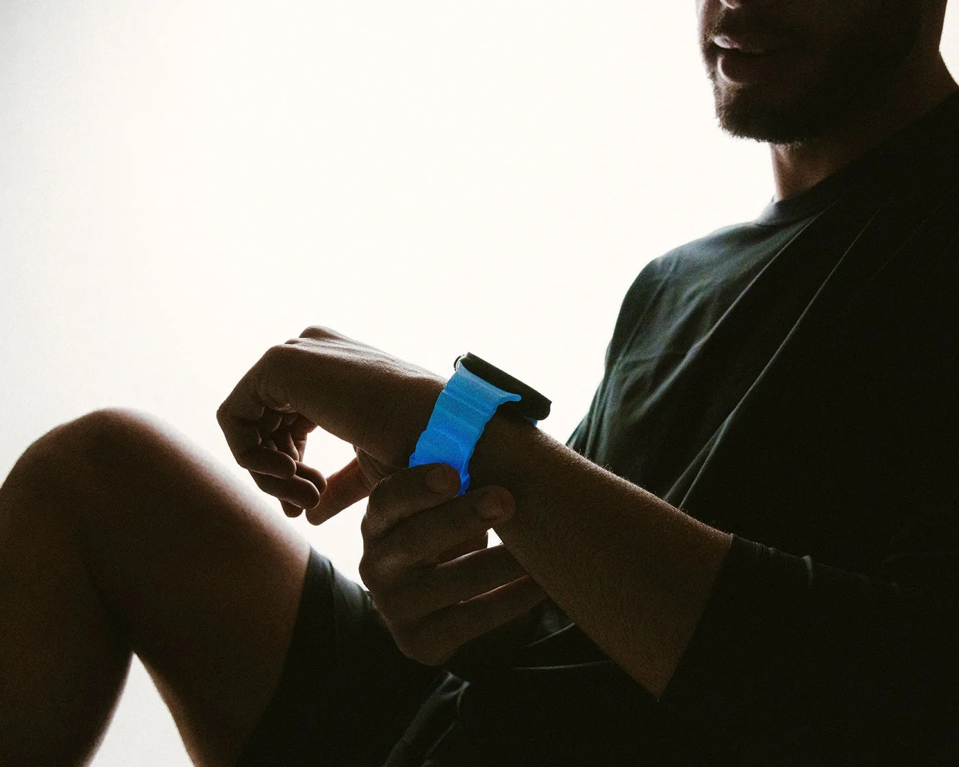 Nomad Glow Icy Blue watch strap
