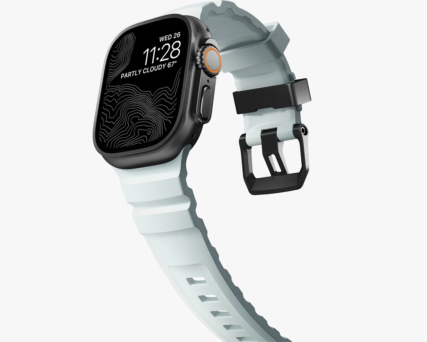 Nomad Glow Icy Blue watch strap