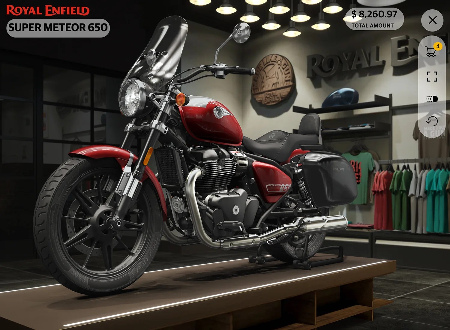 royal enfield super meteor 650 touring package configuration