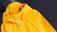 a yellow Stone Island raincoat