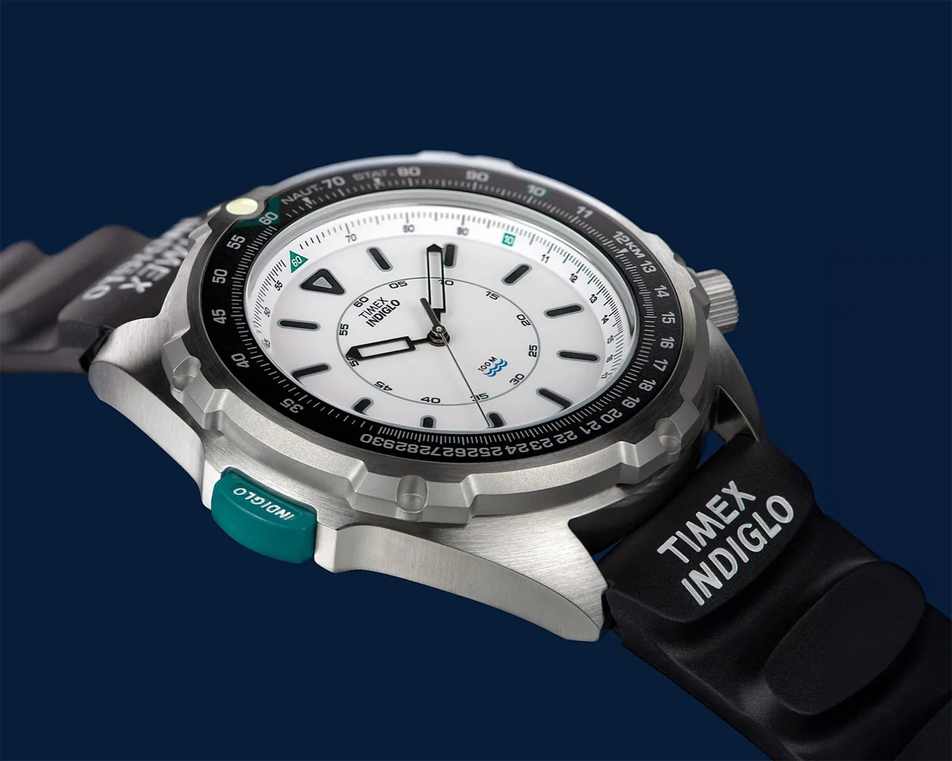 the dial and case of a Timex watch