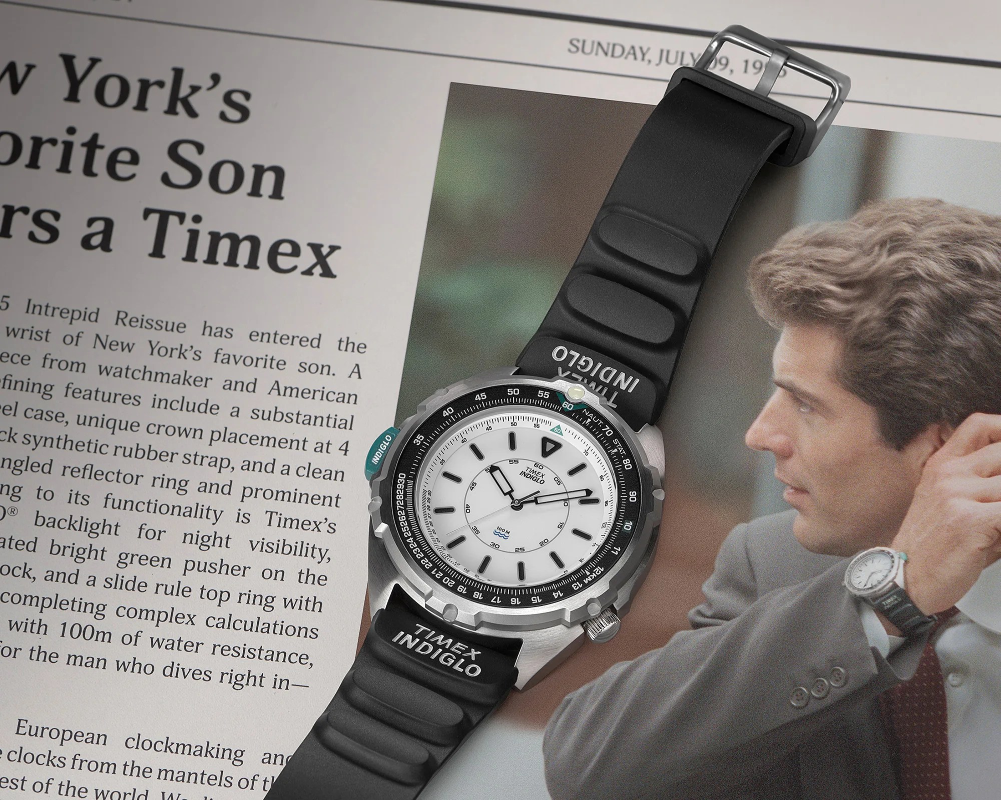 a watch laying on a newspaper