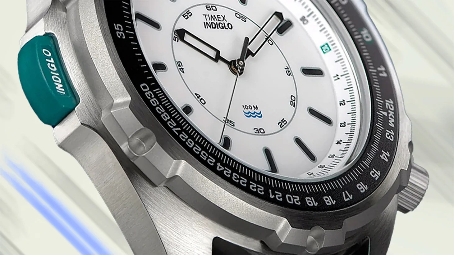 the dial and case of a Timex watch