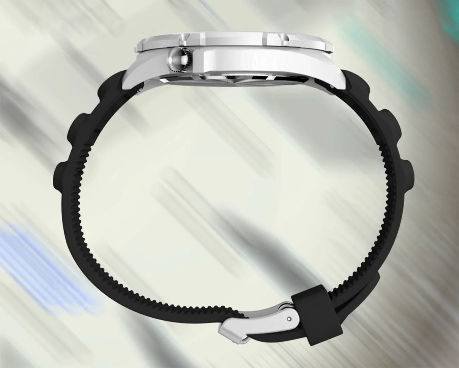 the case side and band of a Timex watch