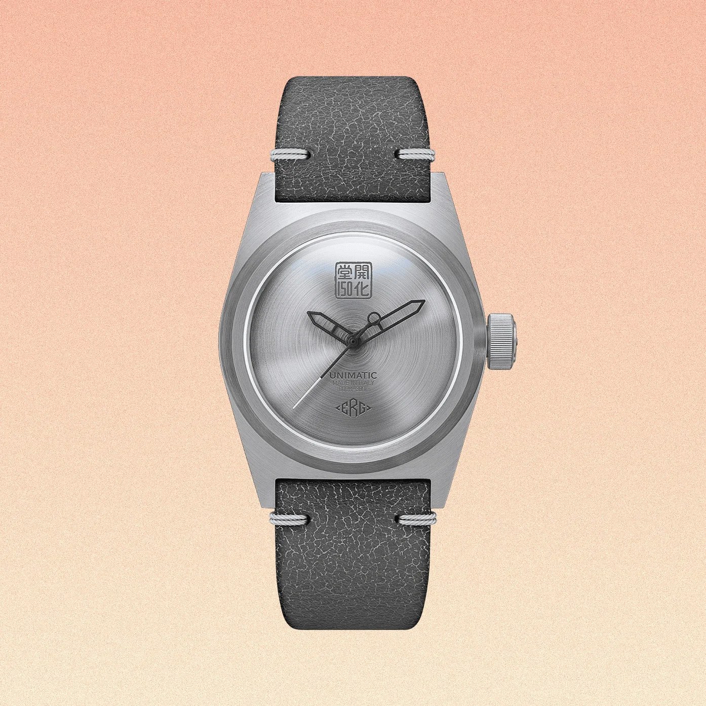 a silver dial watch