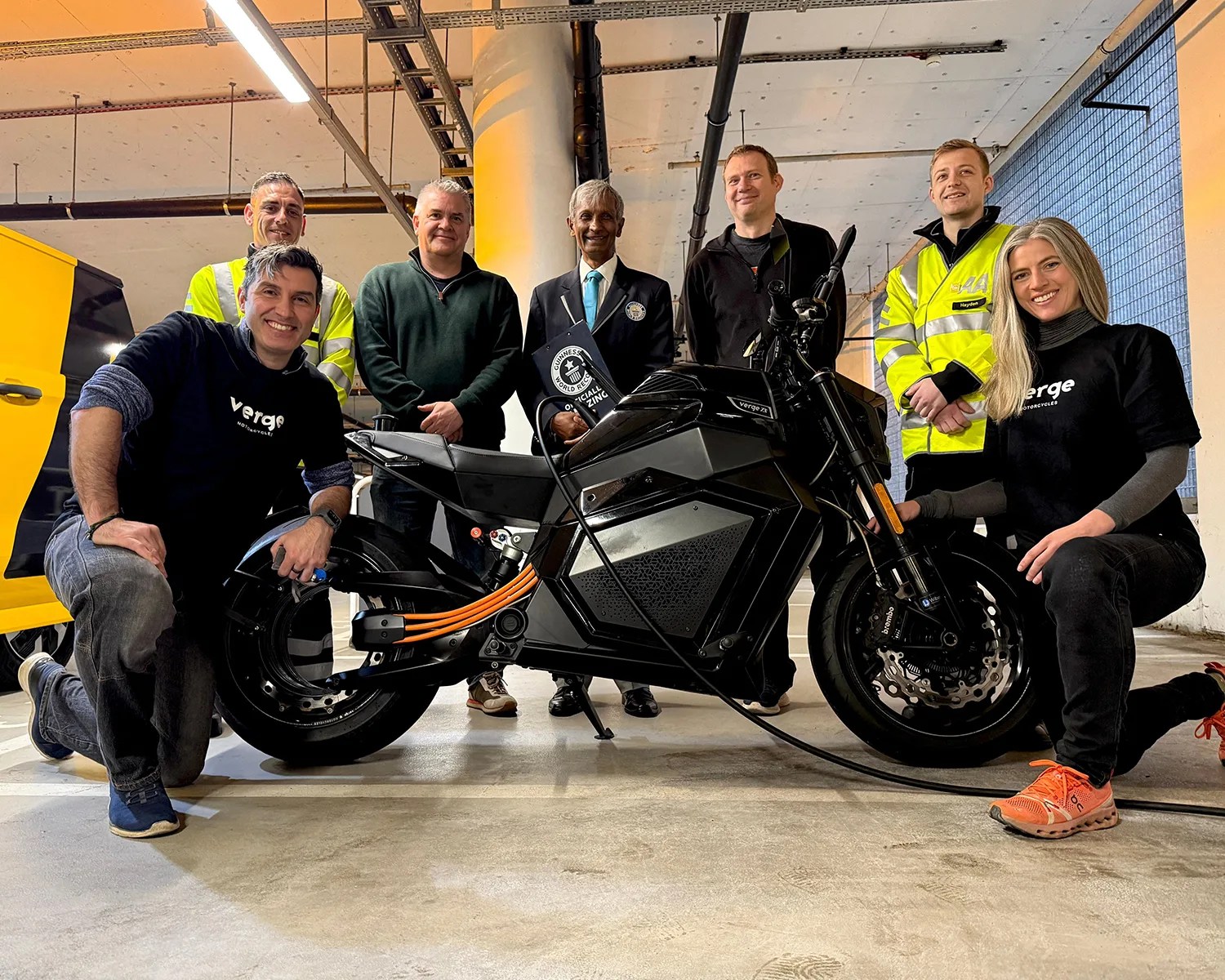 verge ts pro motorycle world record team