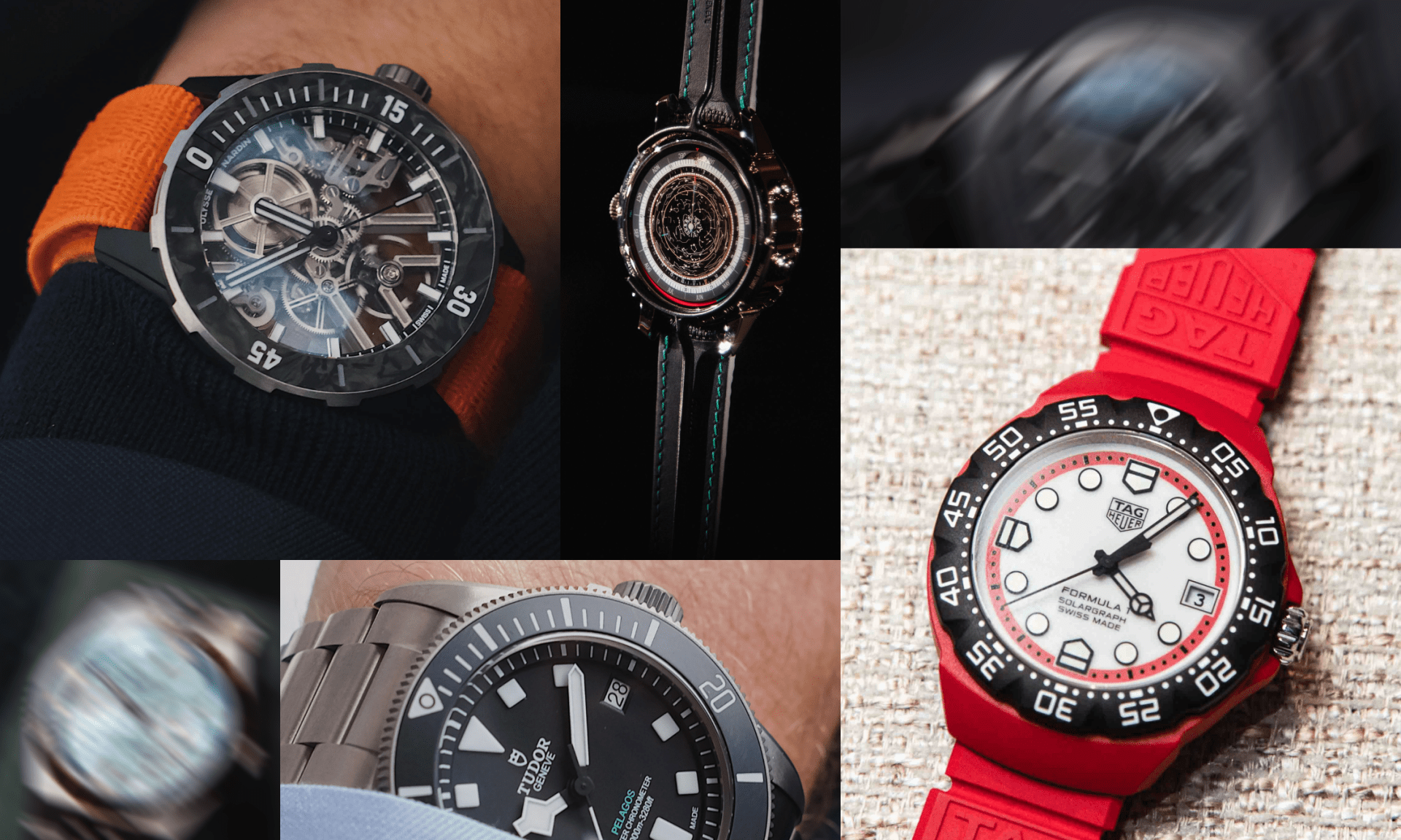 collage of luxury watches