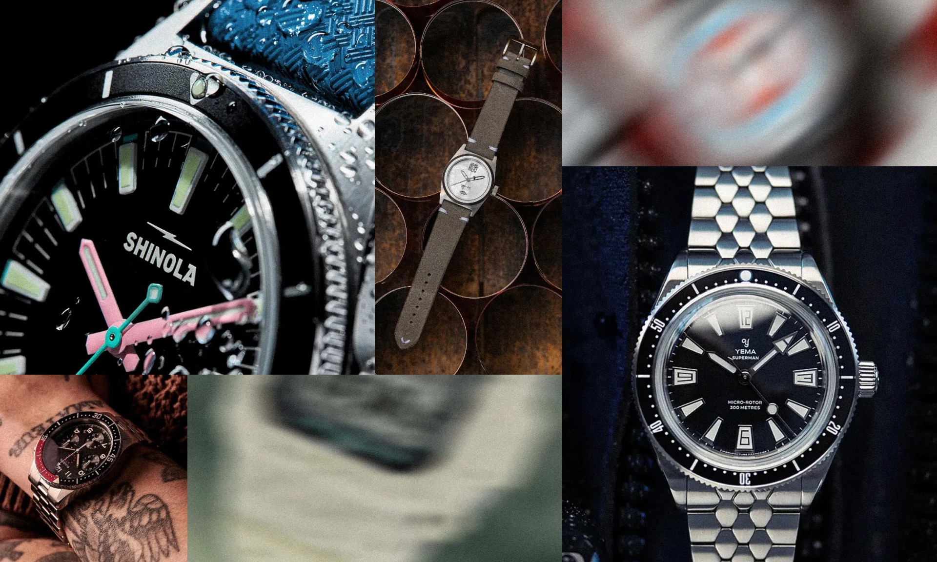 collage of luxury watches