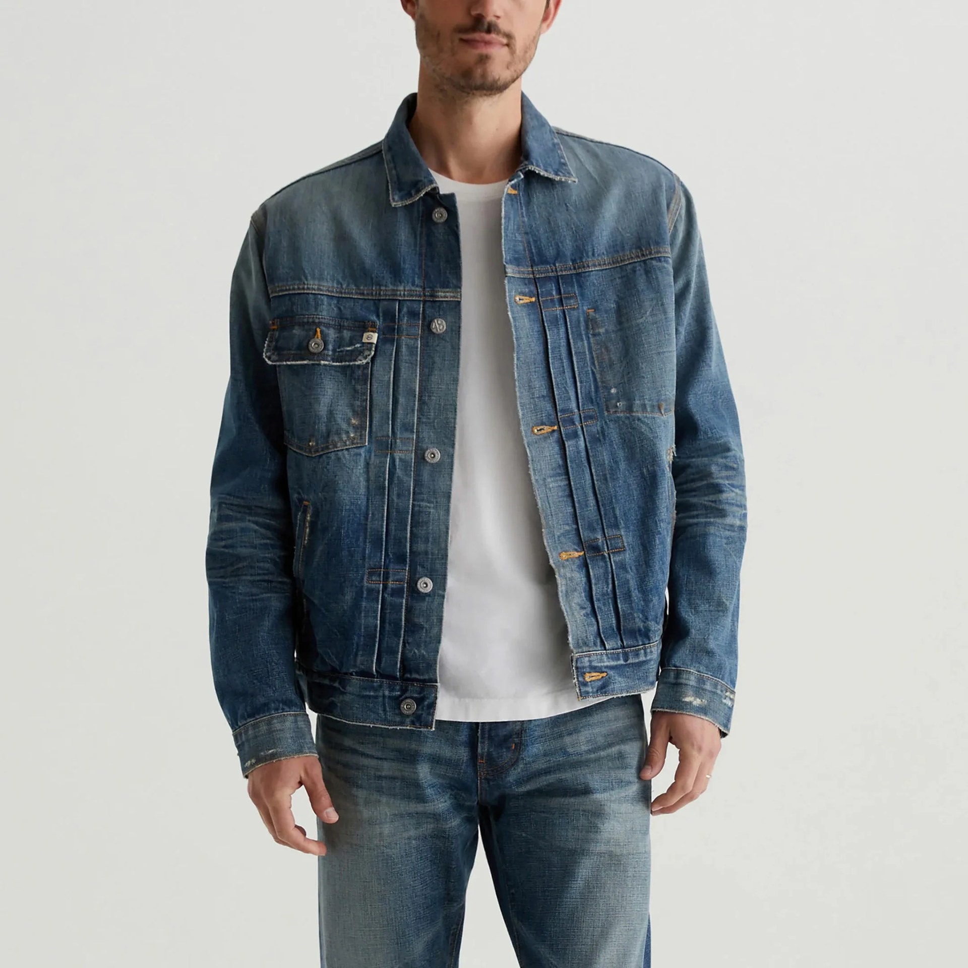 AG Jeans Sid Selvage Jacket on model