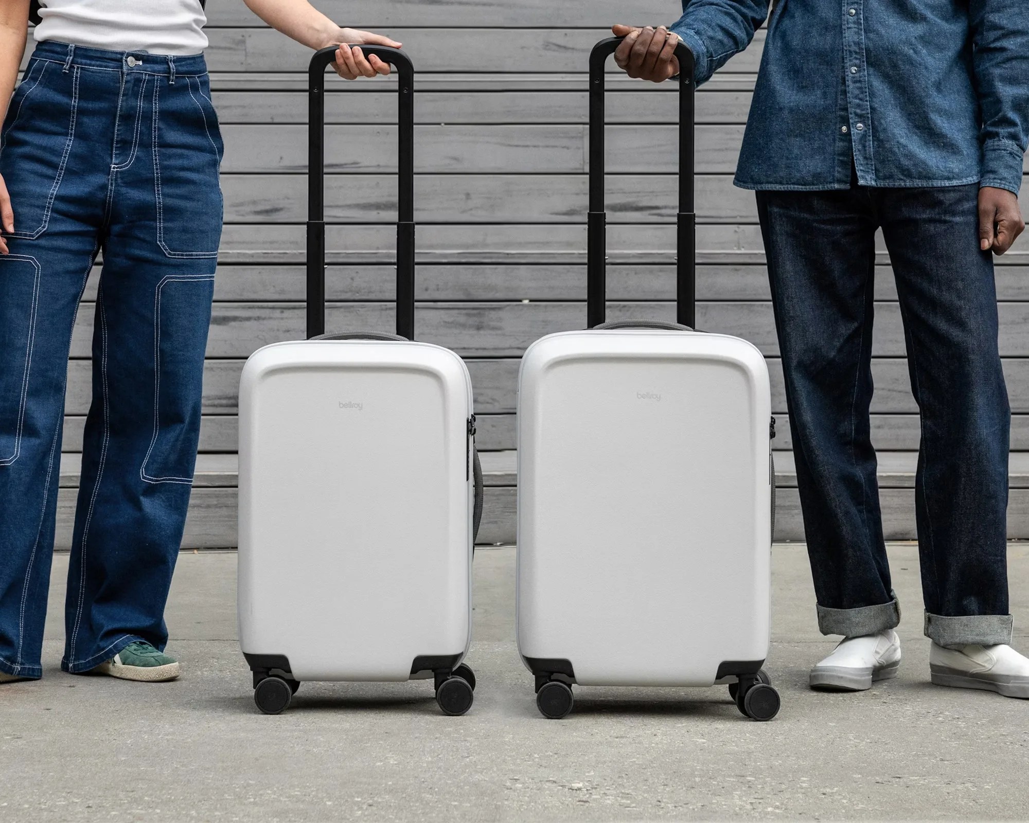 Bellroy hard-sided luggage with two models