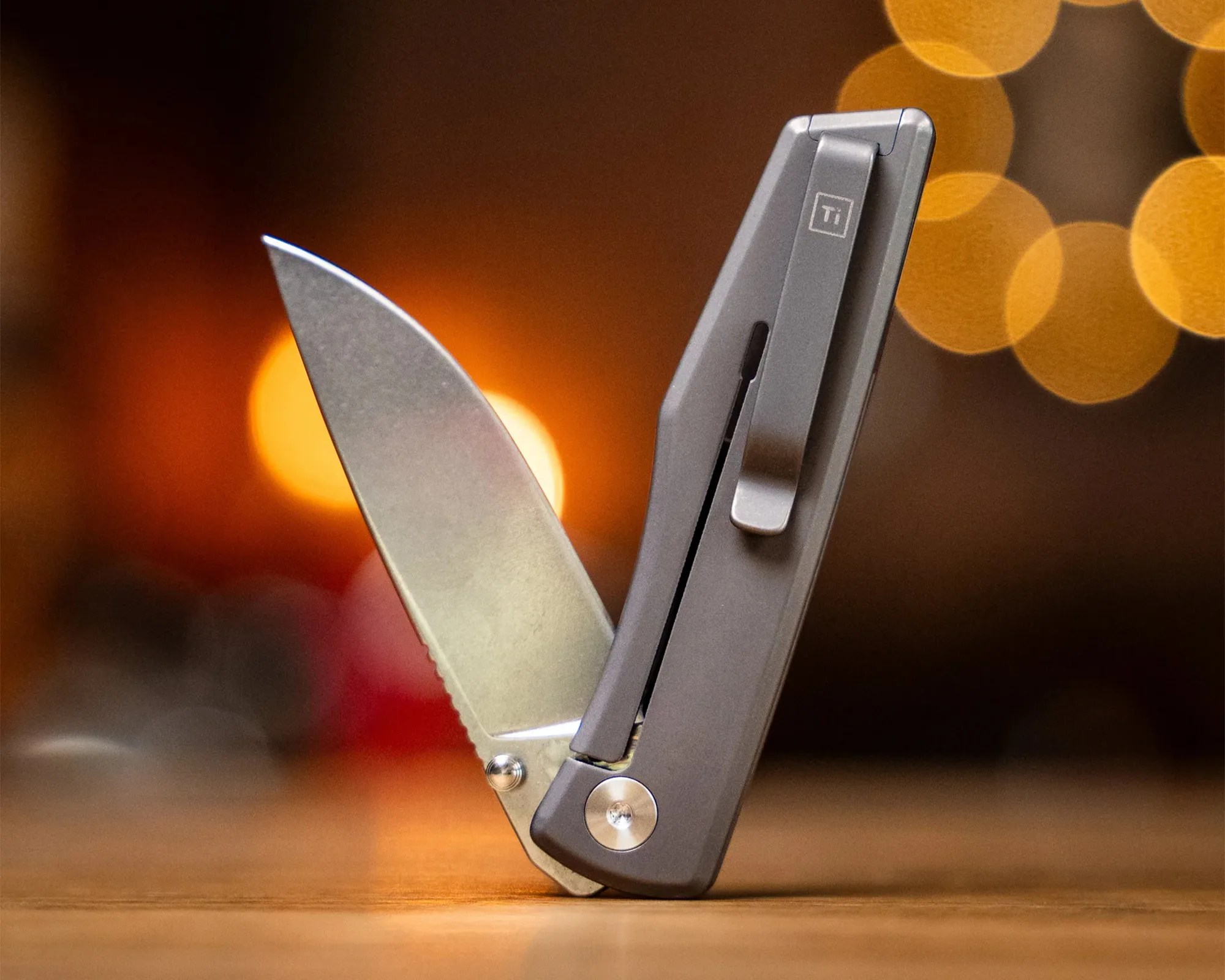 Big Idea Design Overlook EDC Knife half open, lock side