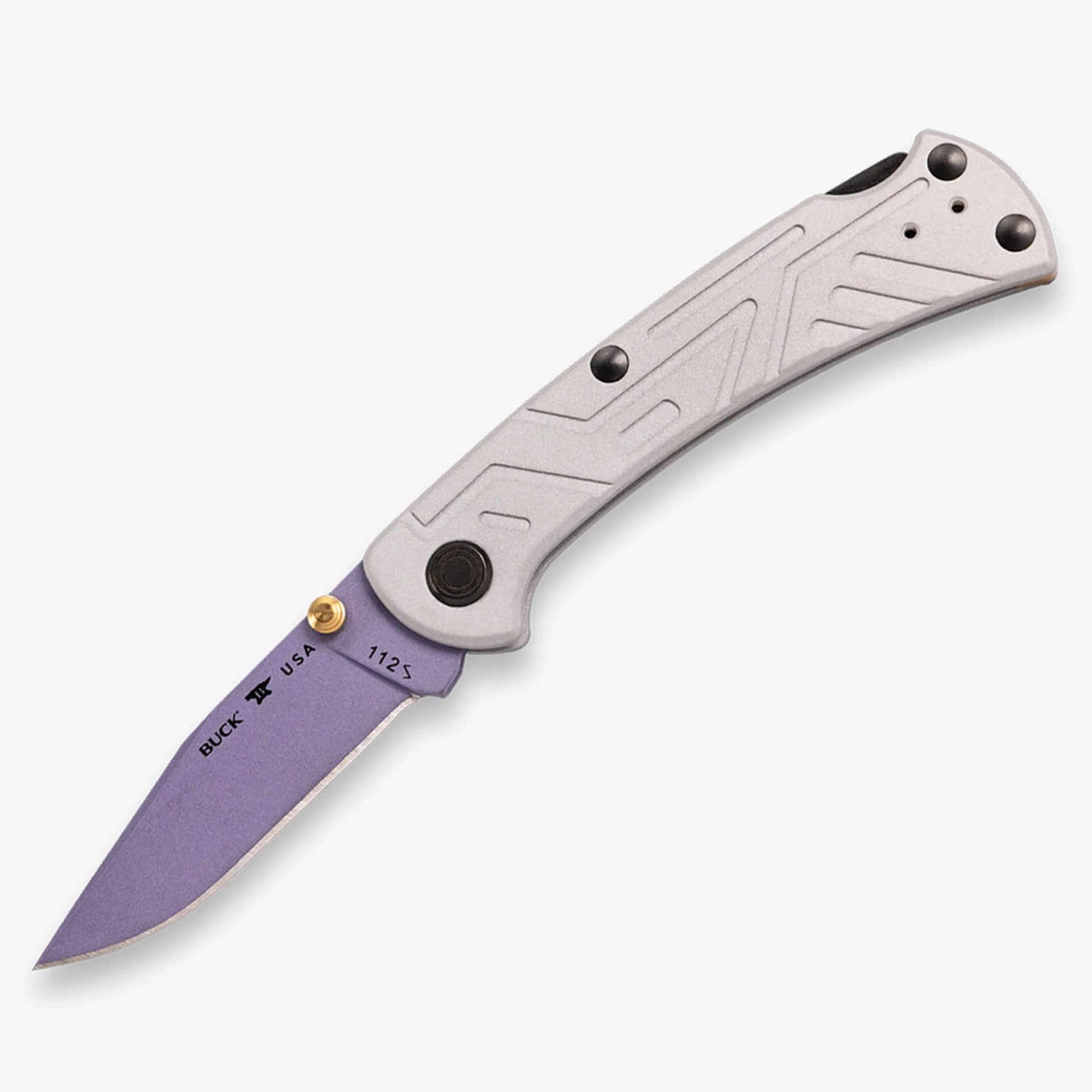 Buck 112 Slim Pro TRX purple cerakote magnacut embed