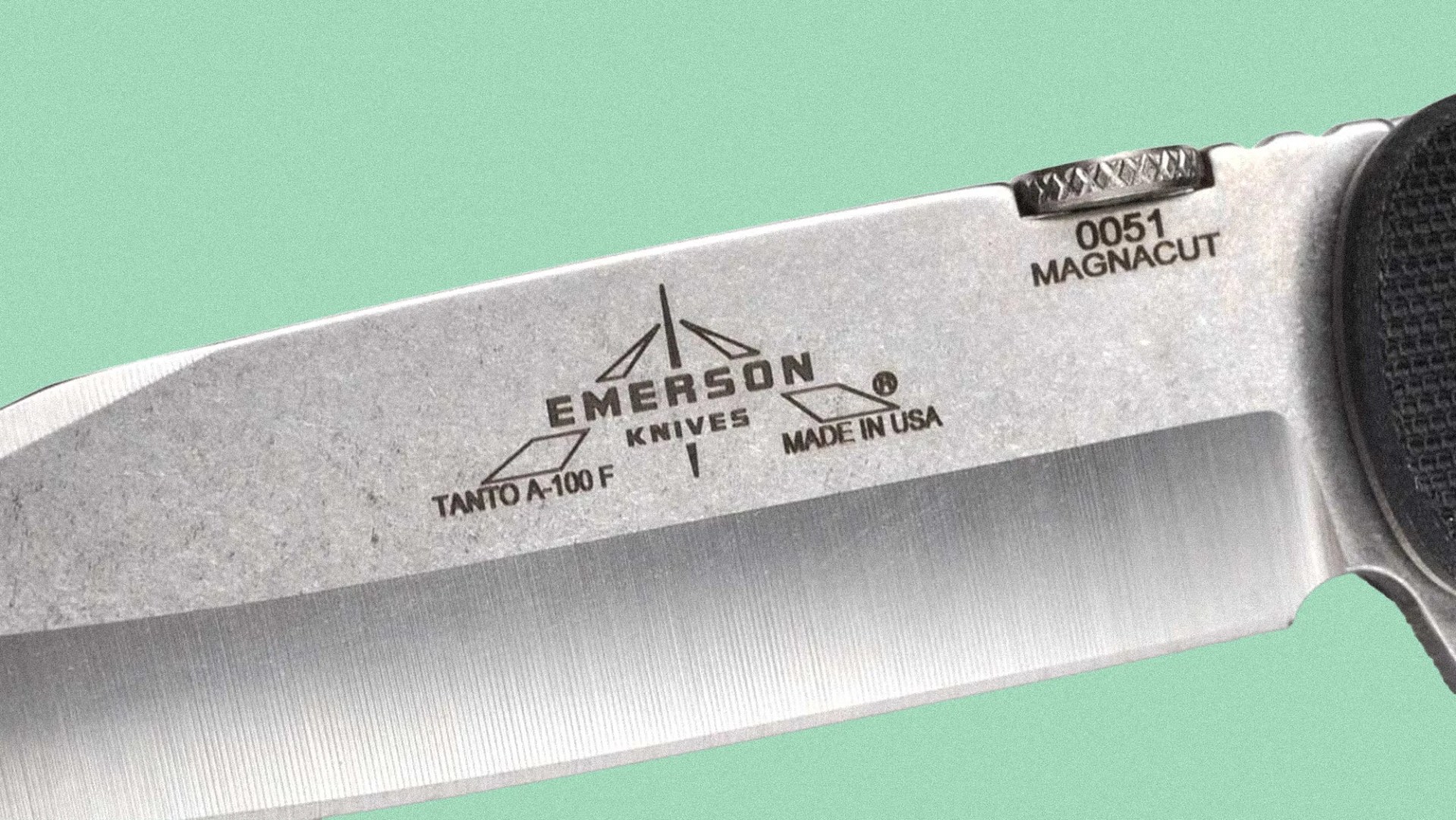 Emerson A 100 Tanto Flipper knife closeup