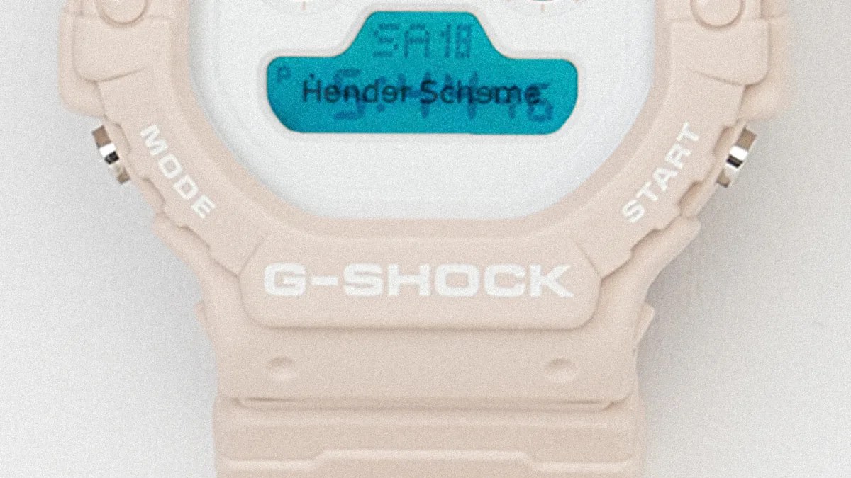 Hender Scheme × G Shock DW 5900 Watch closeup