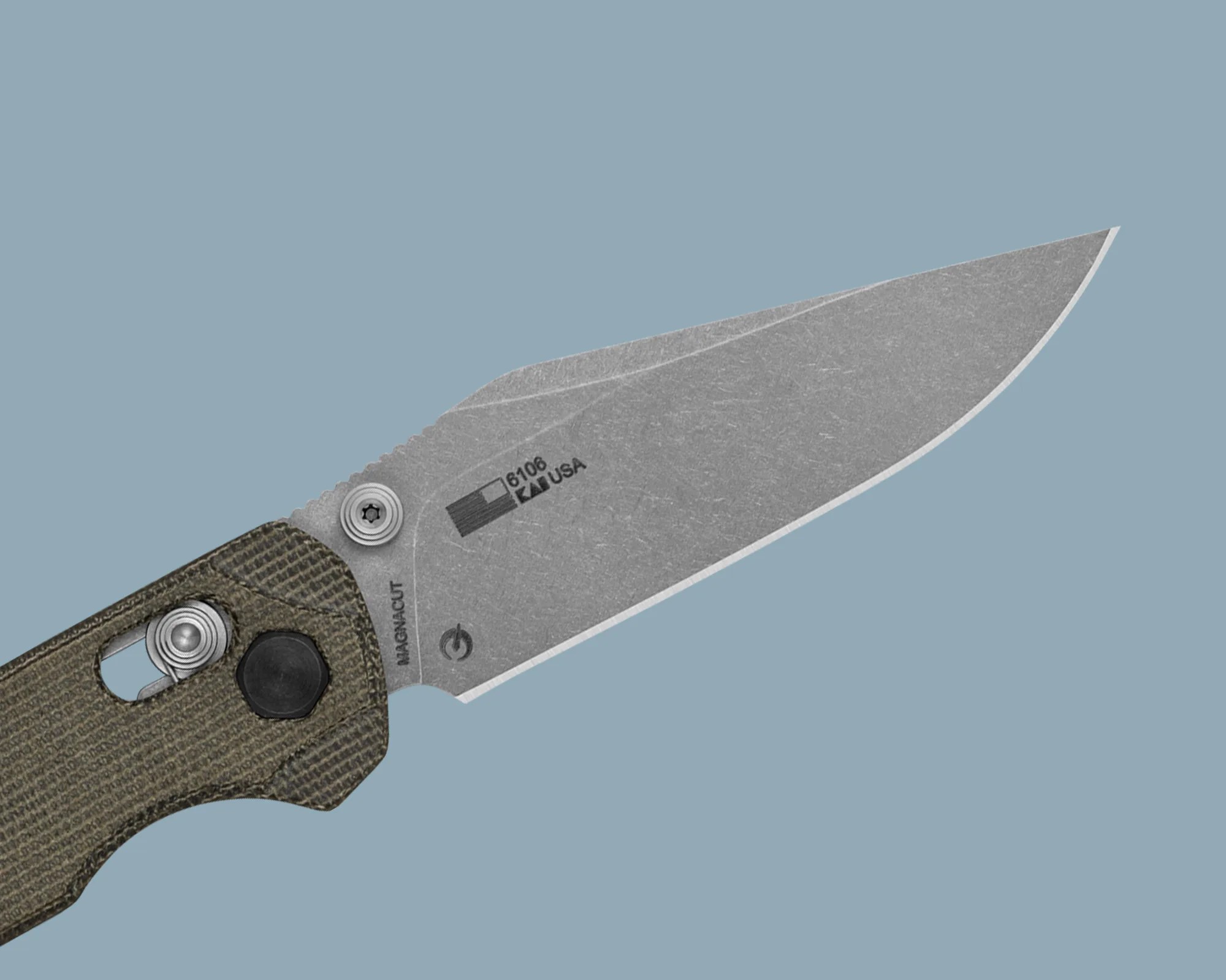 Kershaw Bel Air Clip Point EDC Knife blade closeup