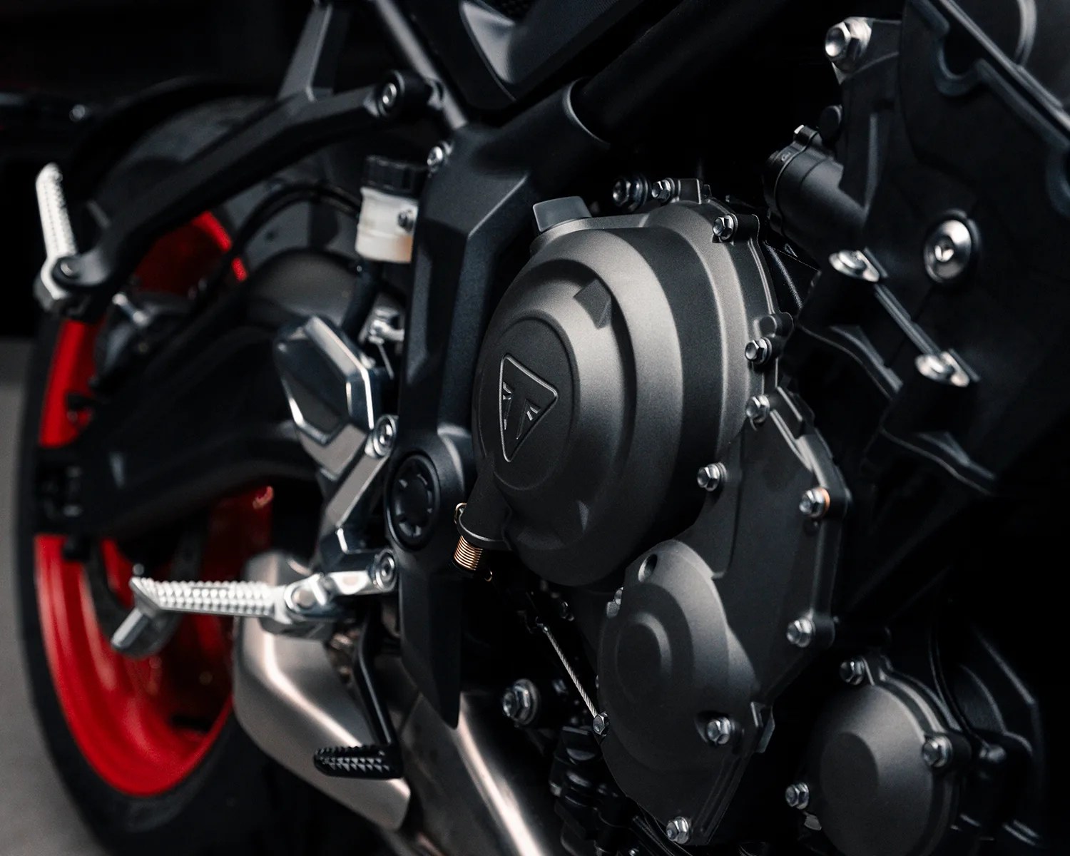 Triumph Trident 660 Triple Tribute Edition engine detail