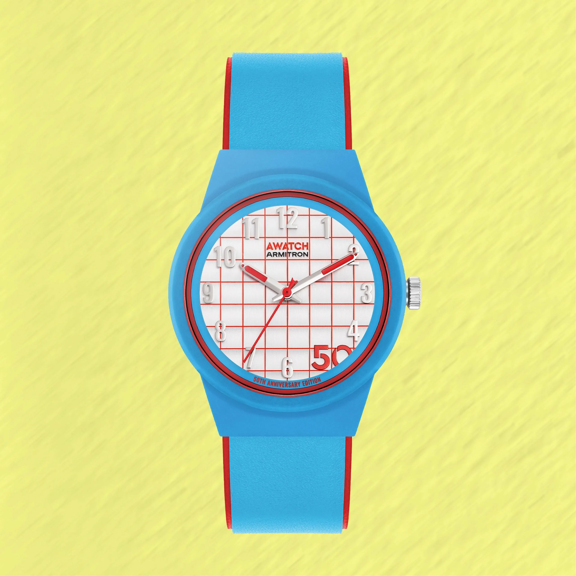 a blue Armitron sports watch
