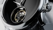 a black dial Ba111od dress watch