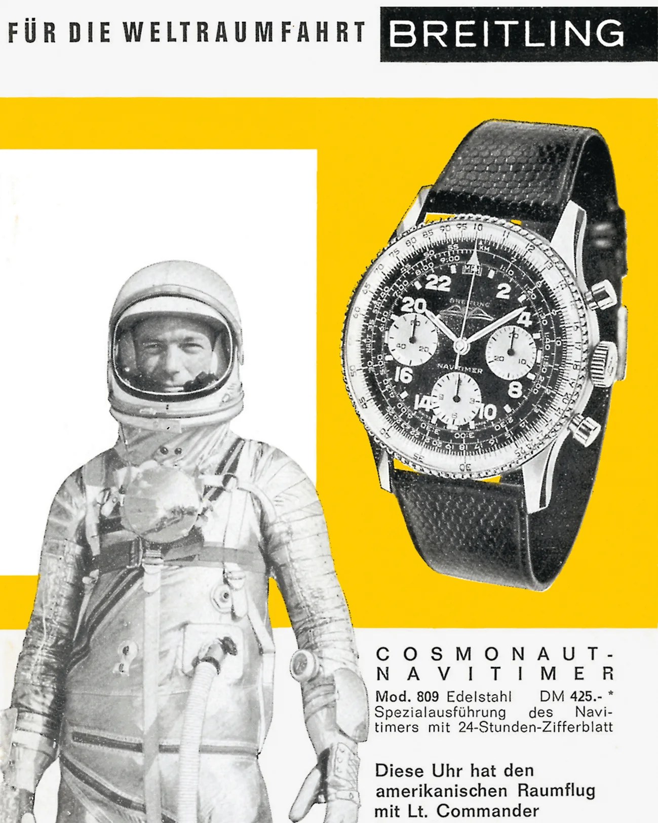a vintage Breitling print ad
