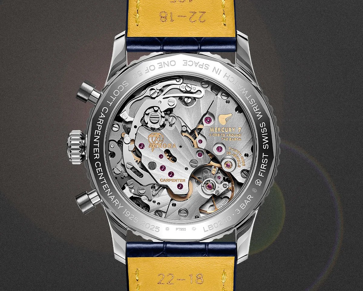the back of a Breitling watch
