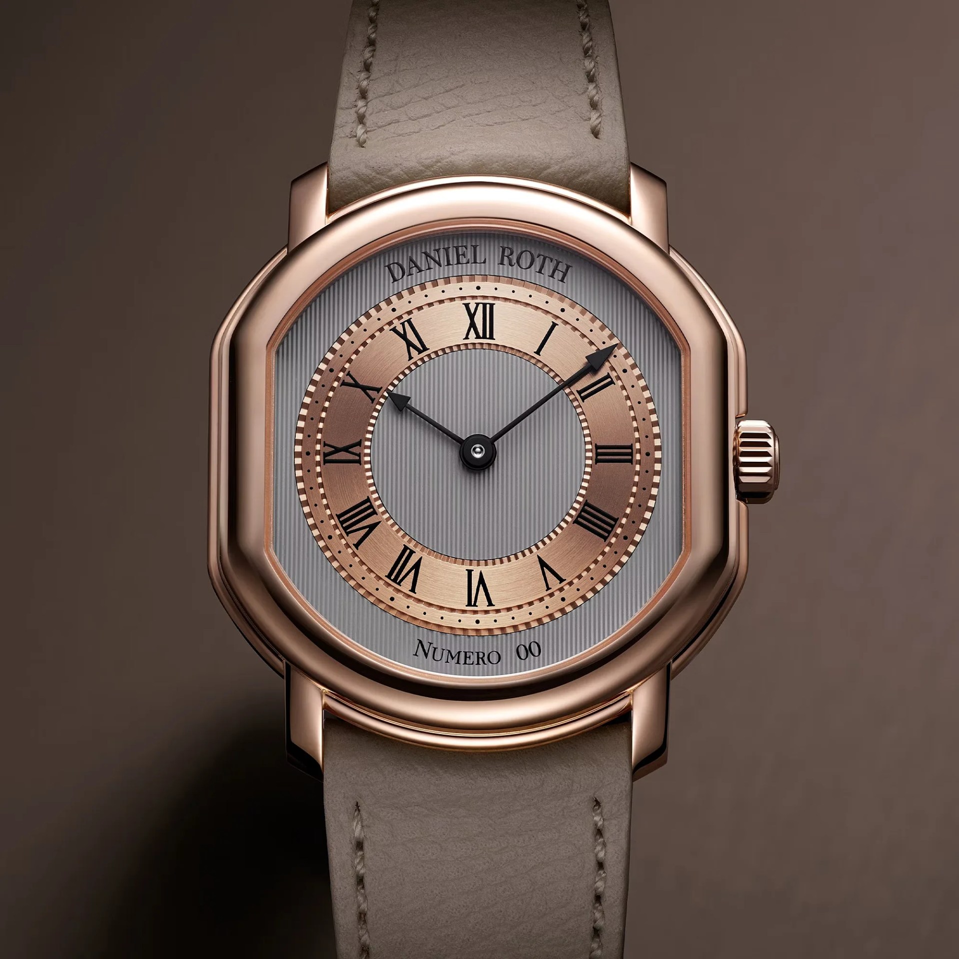 a rose gold Daniel Roth dress watch