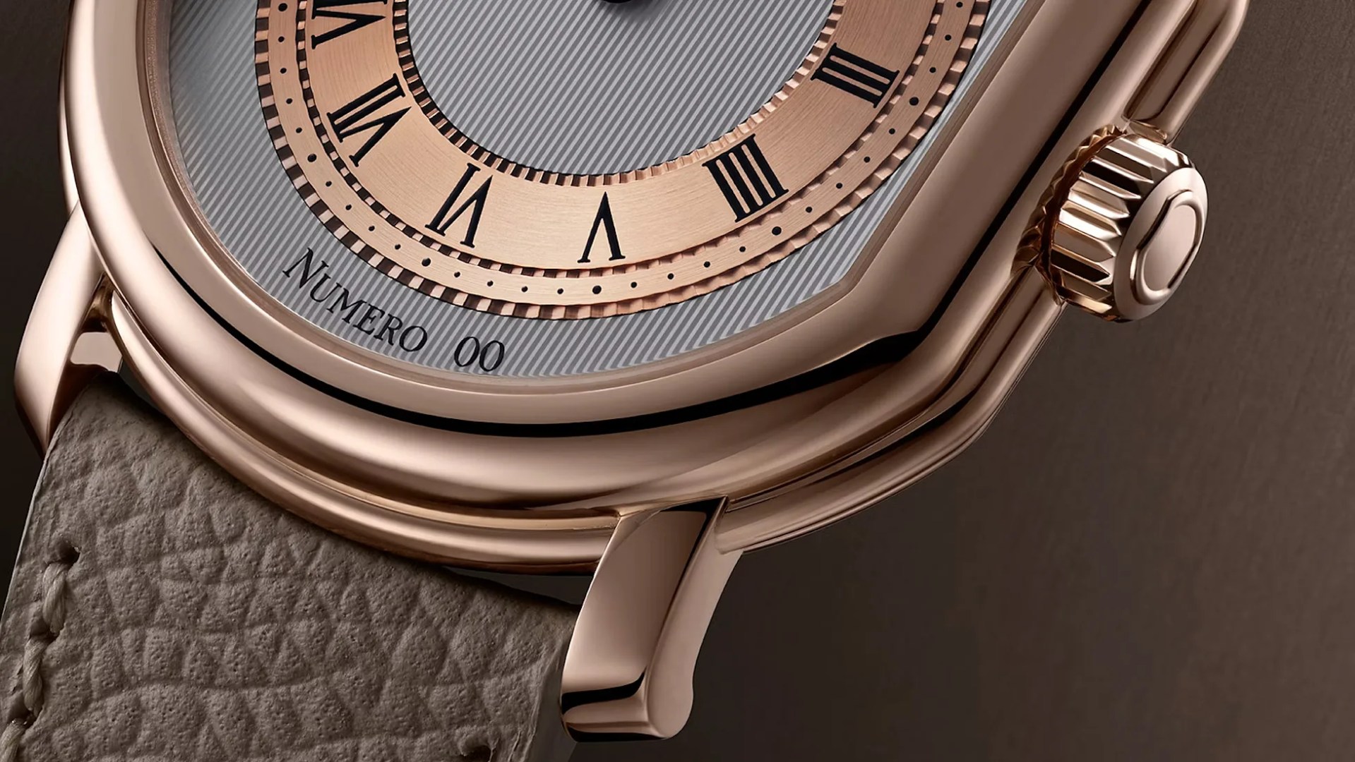 the case of a gold Daniel Roth dress watch