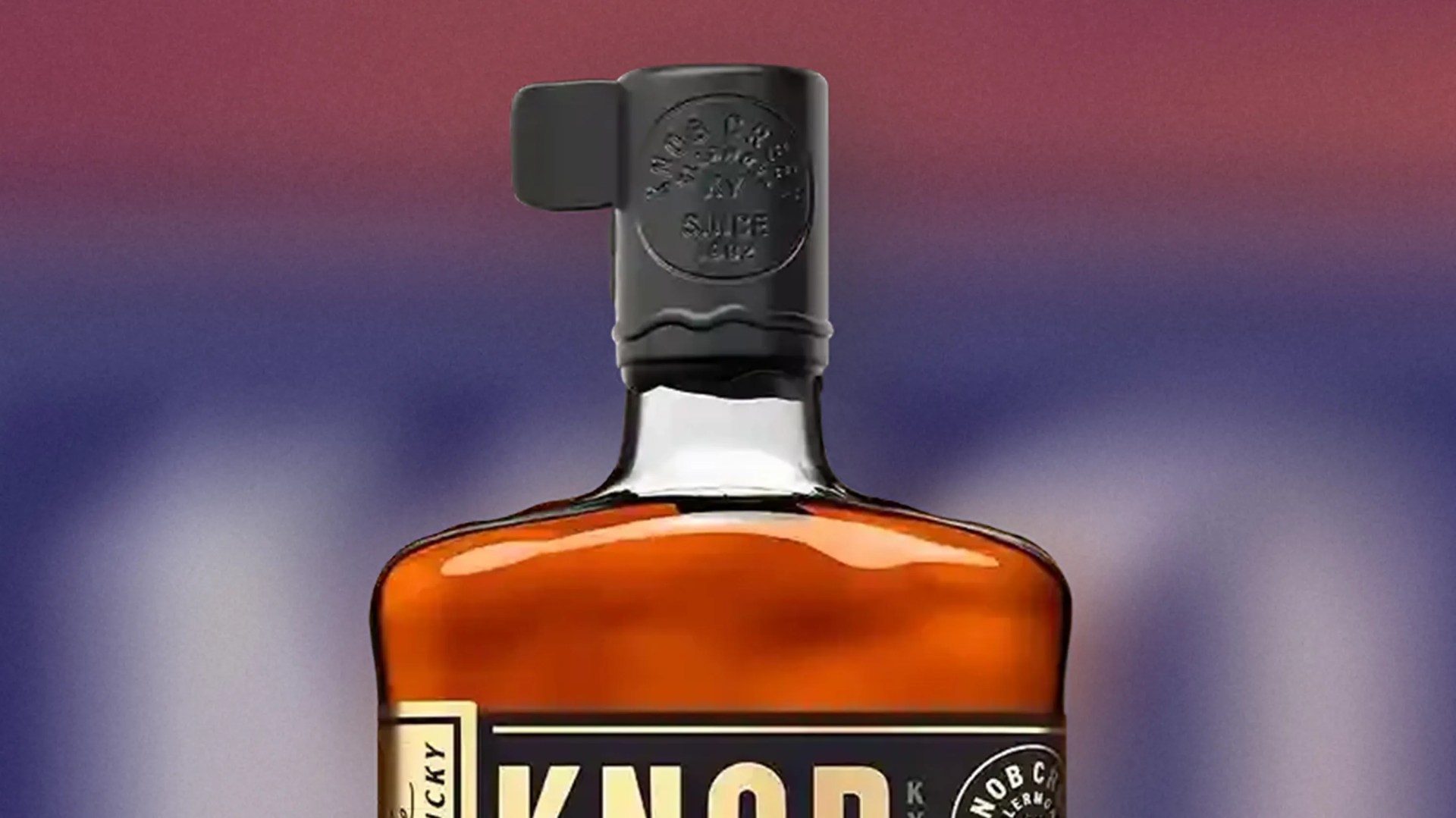 bottle of Knob Creek bourbon