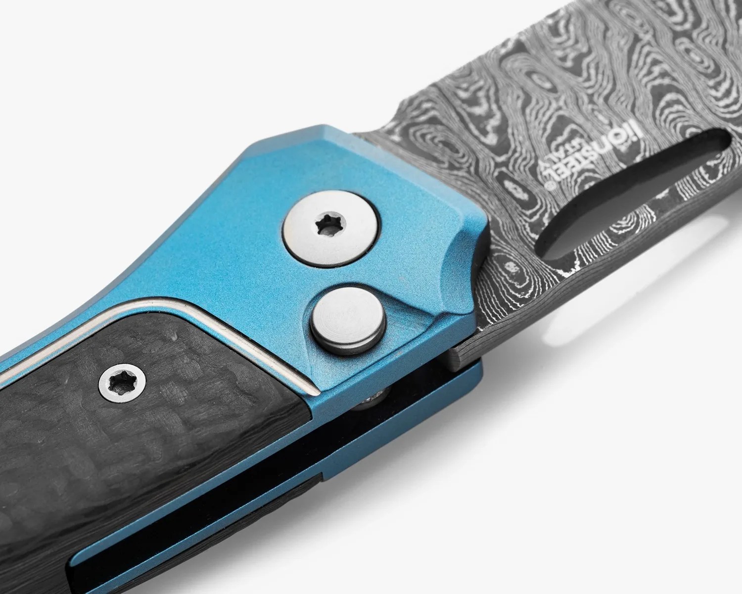 lionsteel twain damascus pivot detail