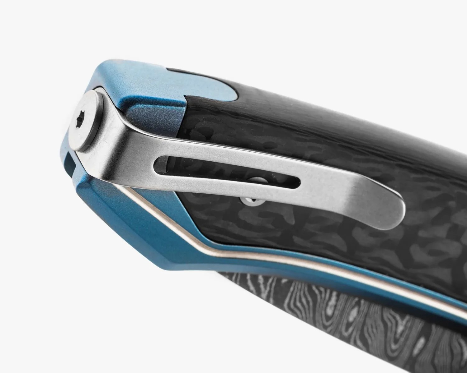 lionsteel twain damascus pocket clip detail