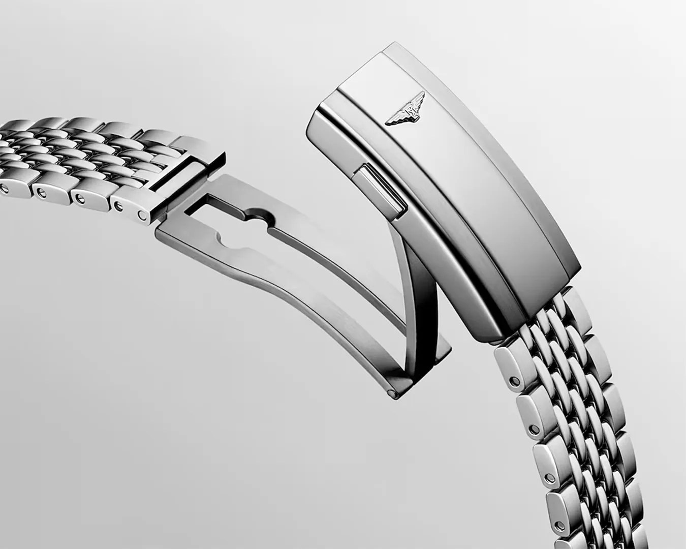 the clasp on a Longines watch bracelet