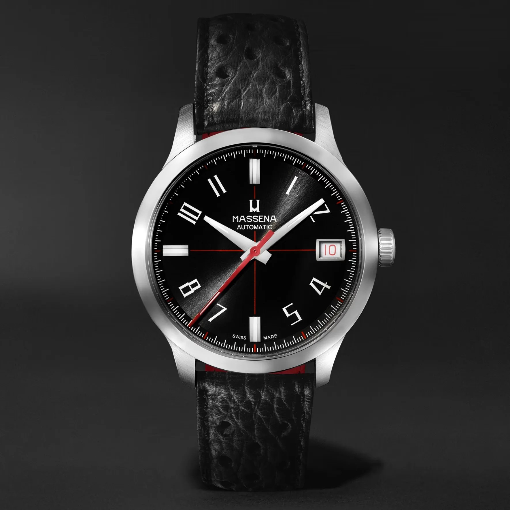 a black dial watch