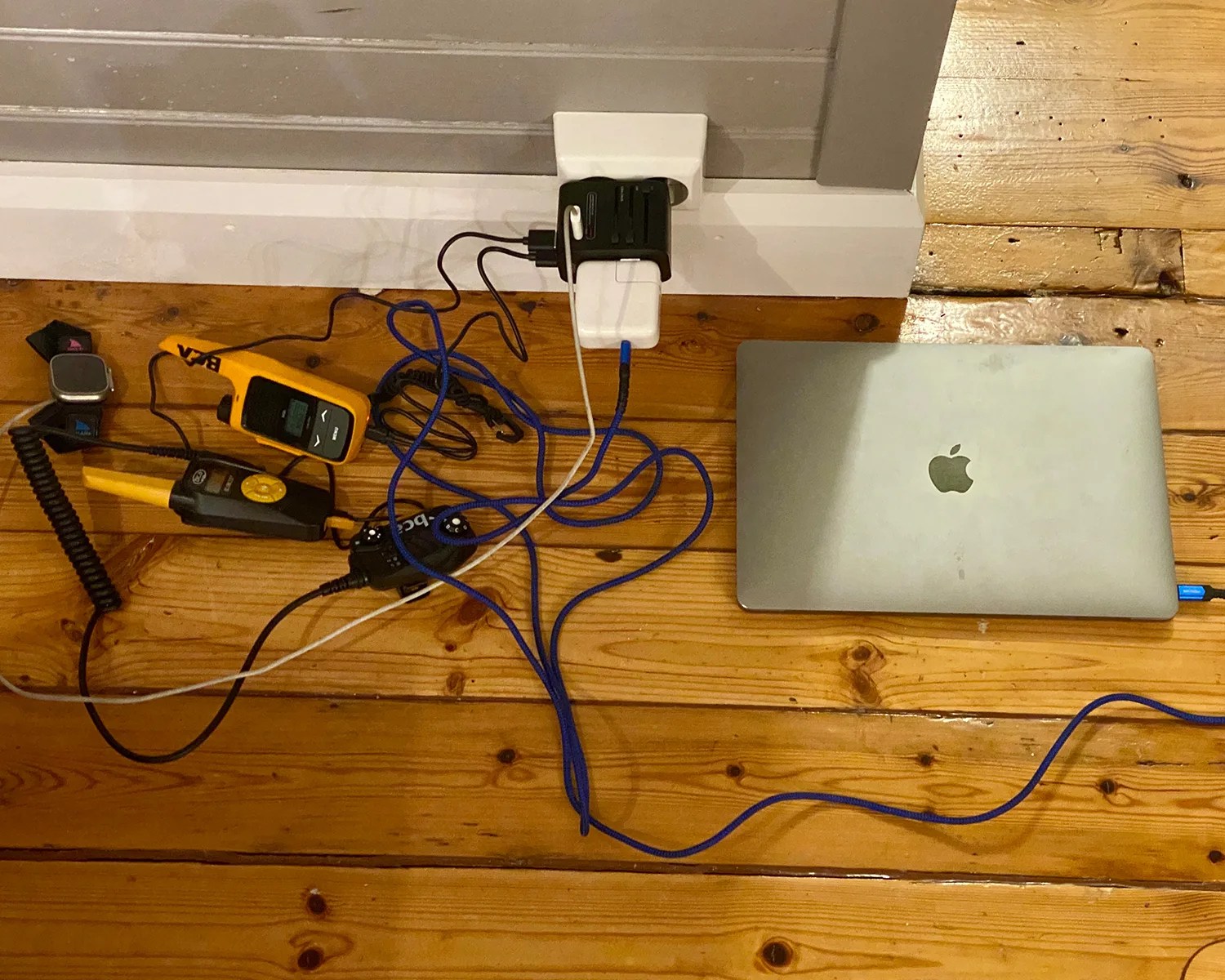 matador global travel adapter in actual use