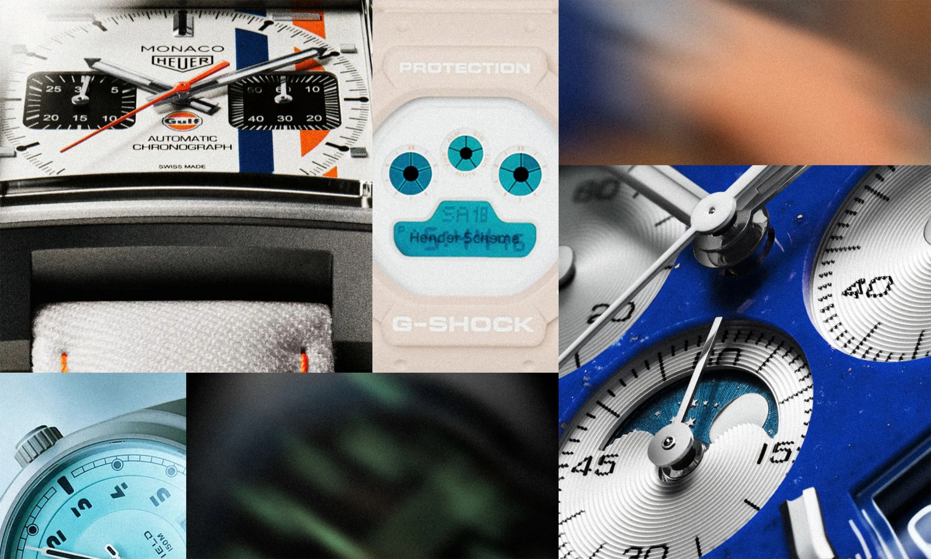 collage of watches