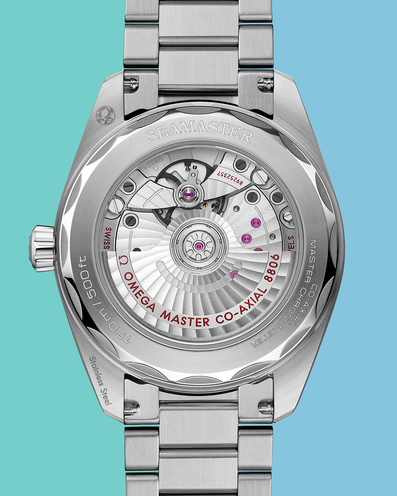 the back of an Omega watch