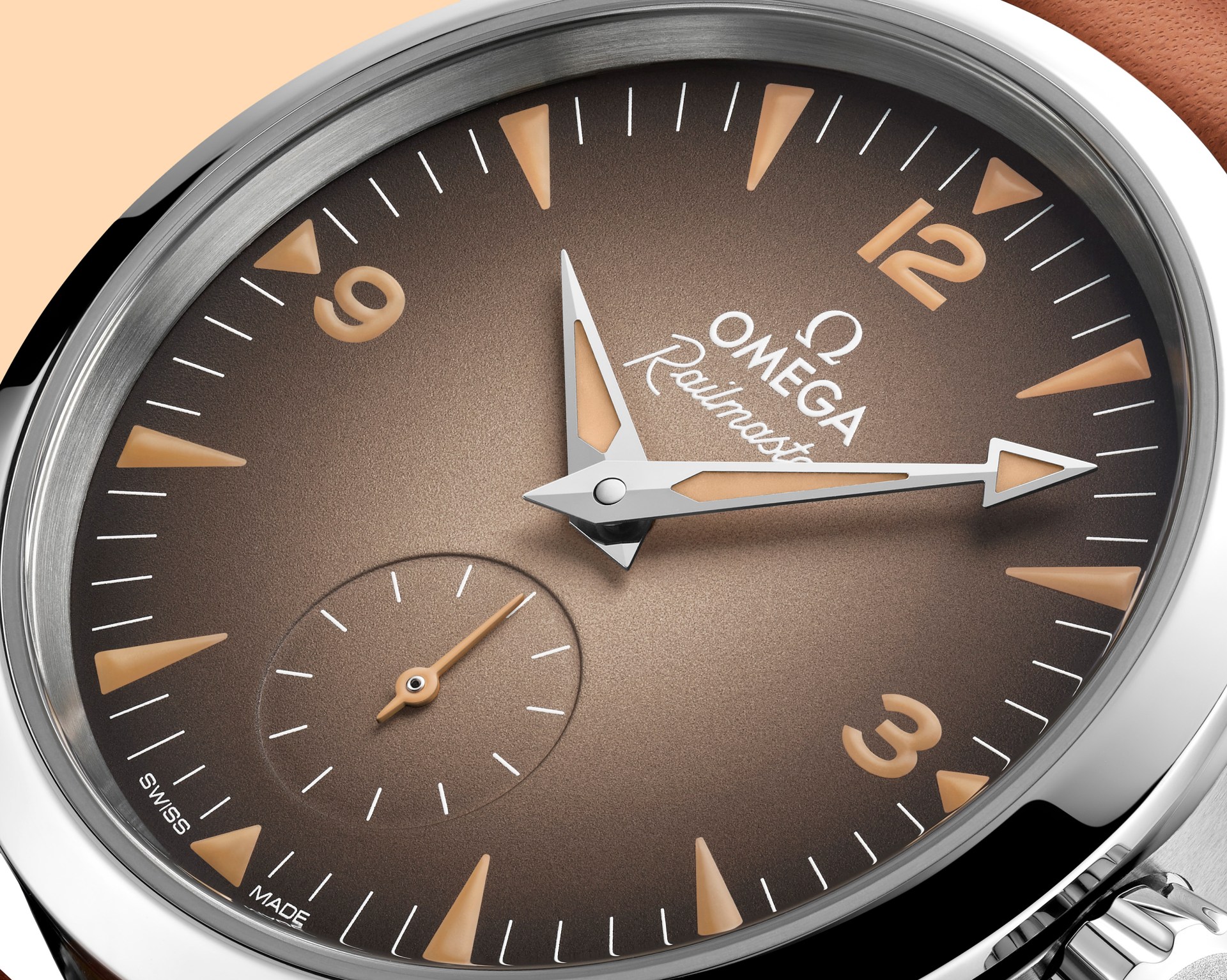 an Omega watch dial