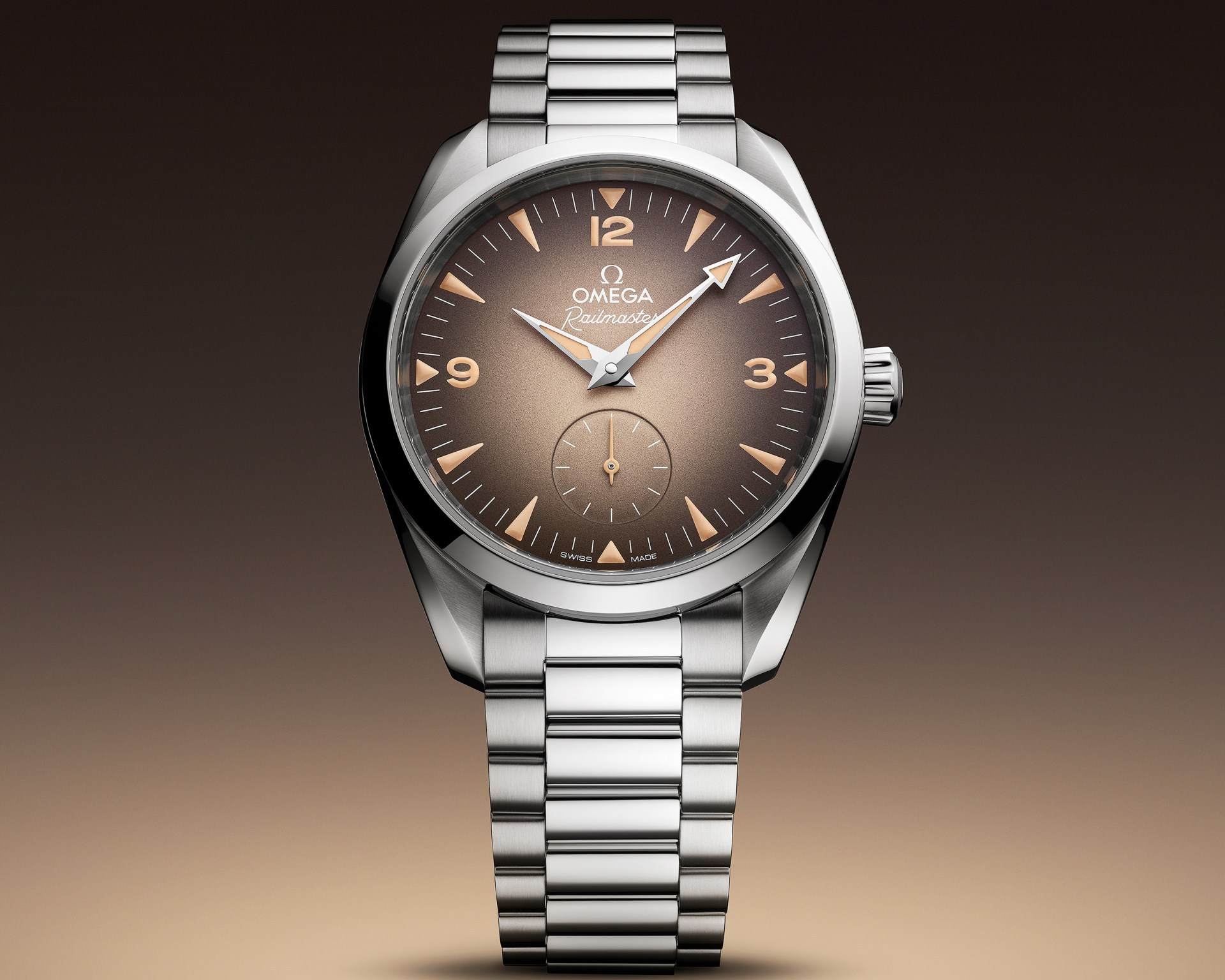 a steel Omega watch