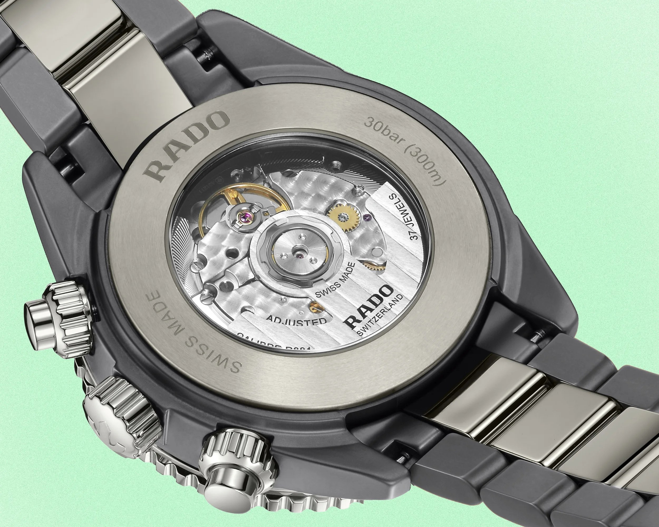the back of a Rado watch