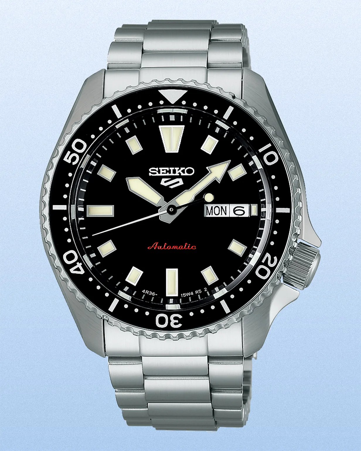 a black dial seiko dive watch
