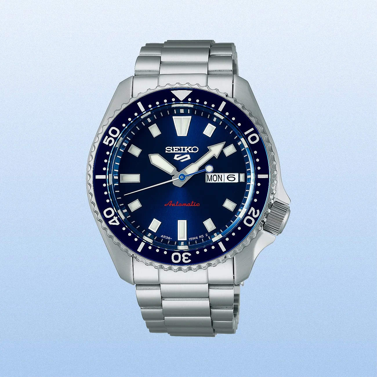 a blue dial seiko dive watch