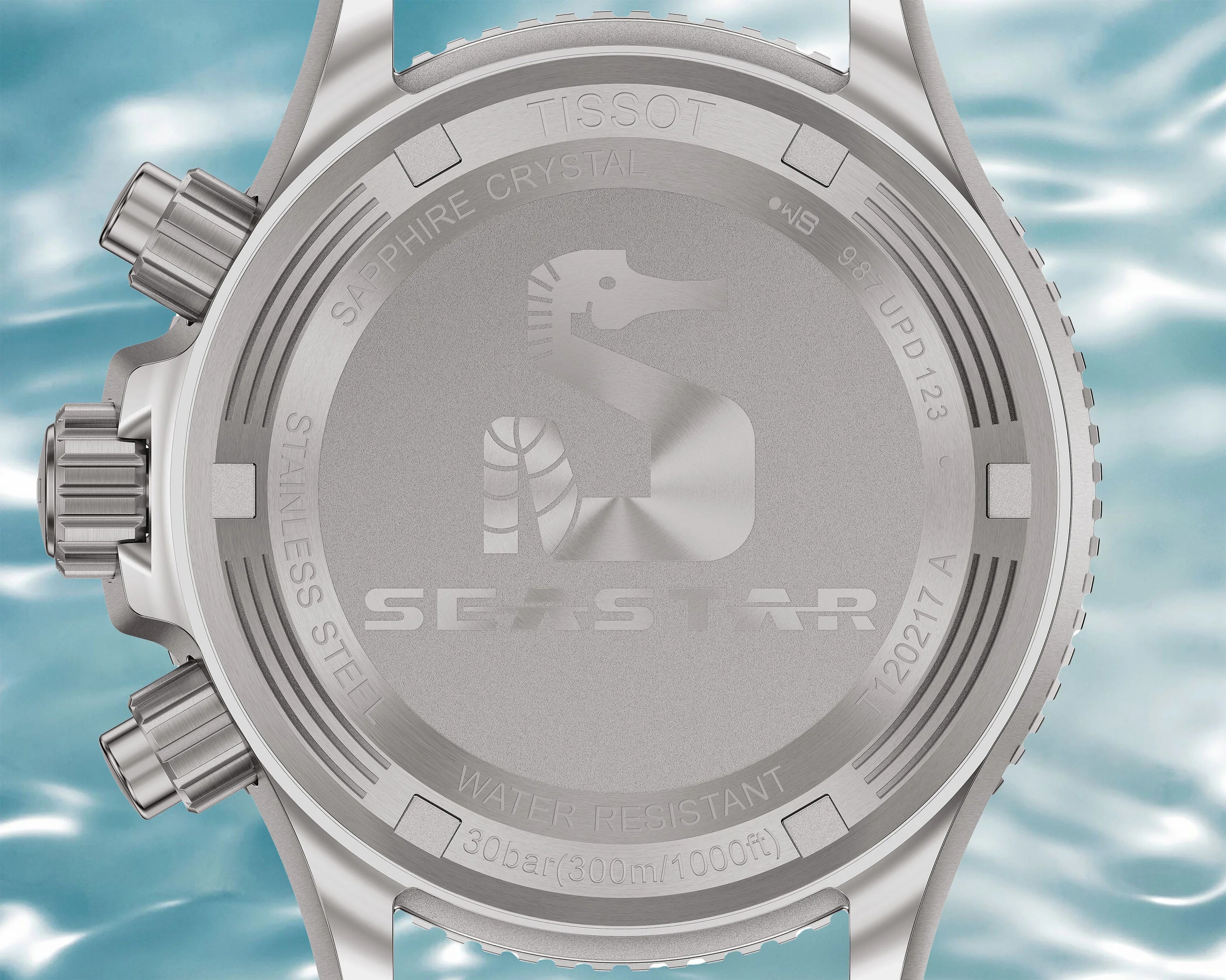 the back of a Tissot watch