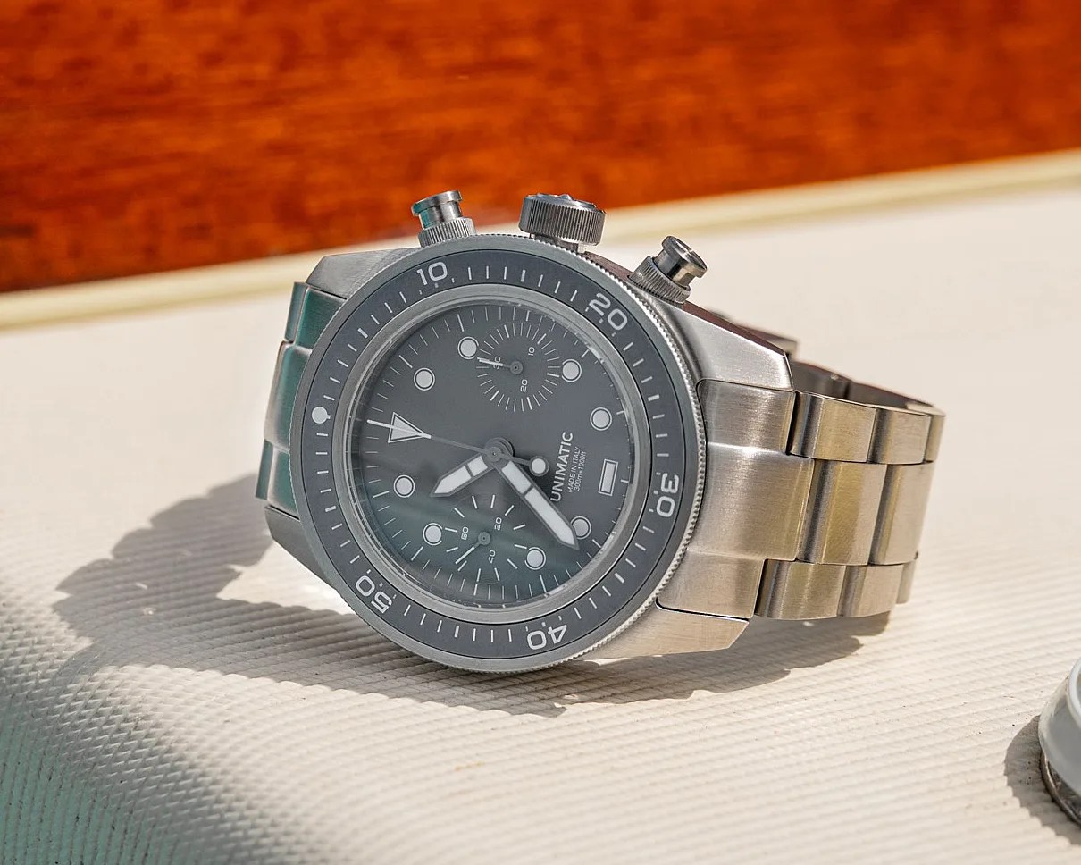 a Unimatic dive watch chronograph