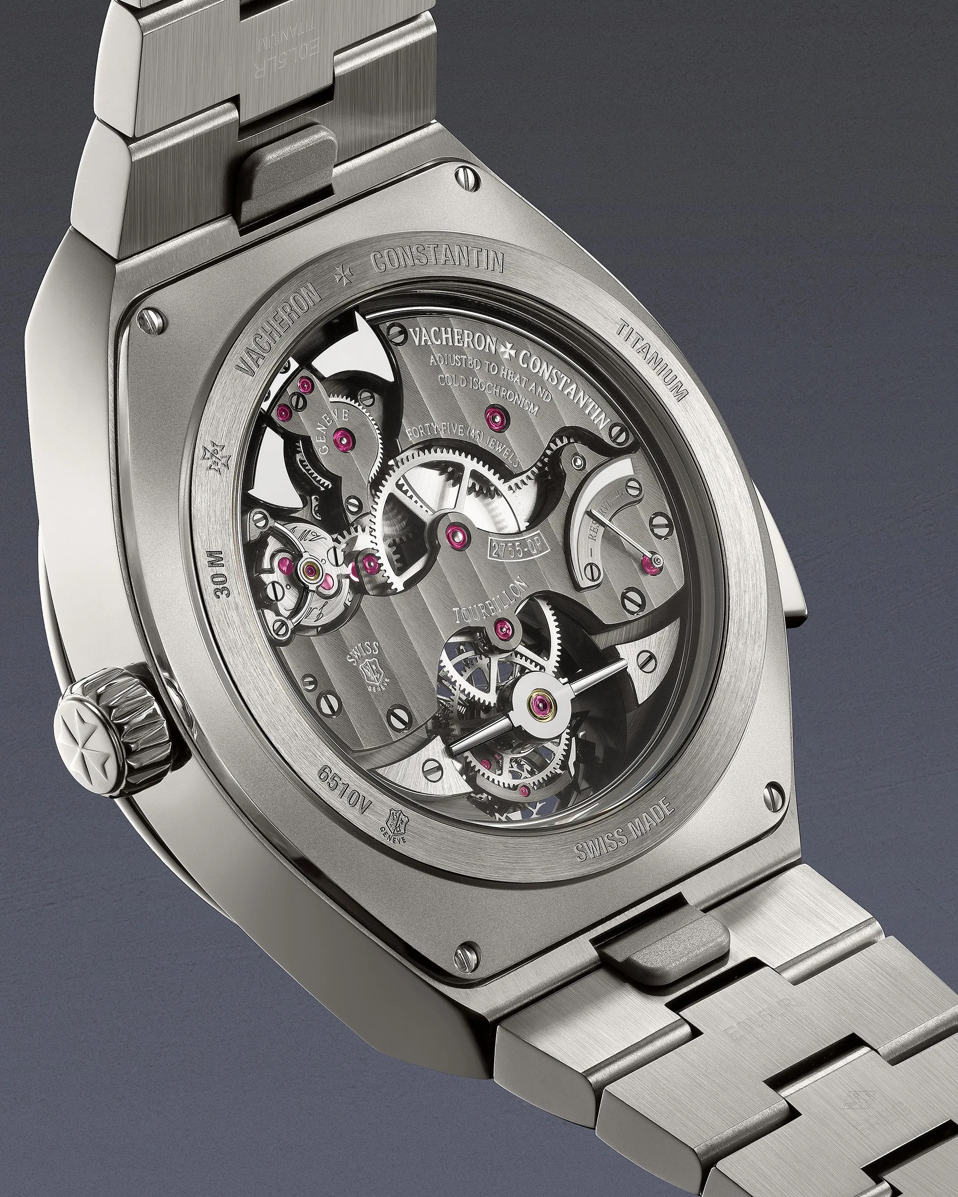 an exhibition case back on a watch